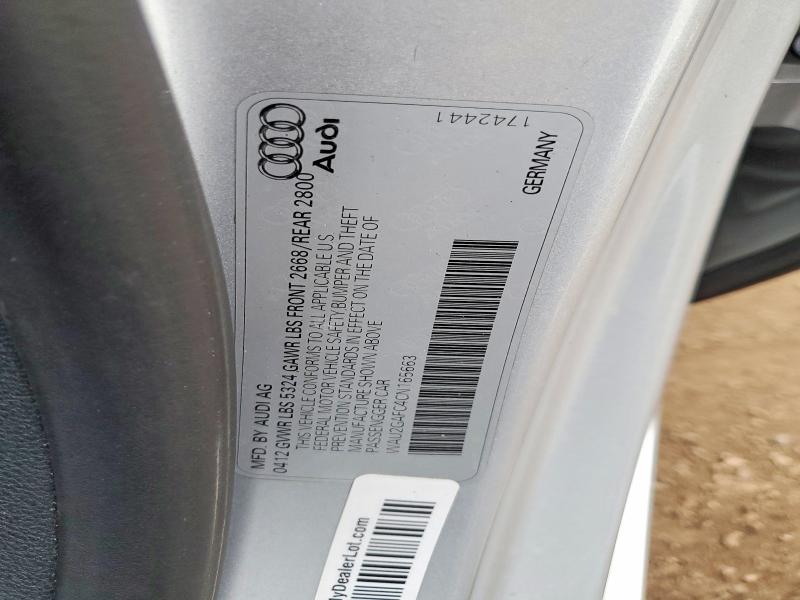 2012 Audi A7 მანქანა იყიდება აუქციონზე, vin: WAU2GAFC4CN165663, აუქციონის ნომერი: 47454926