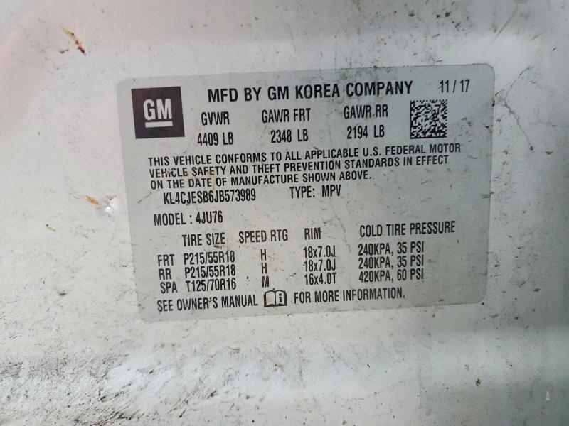Продажа на аукционе авто 2018 Buick Encore, vin: KL4CJESB6JB573989, номер лота: 77954195
