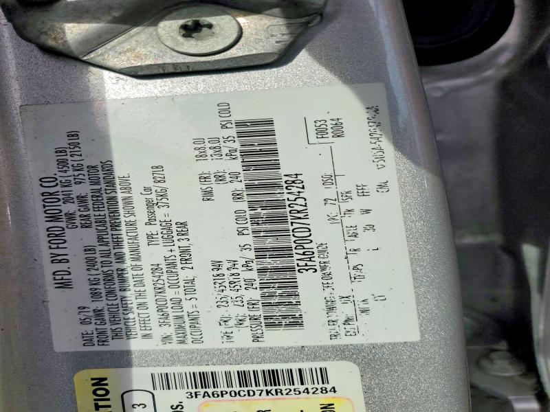 Aukcja sprzedaży 2019 Ford Fusion, vin: 3FA6P0CD7KR254284, numer aukcji: 47063906