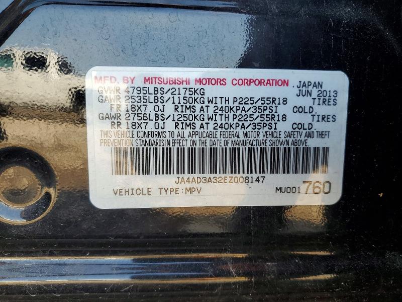 Продаж на аукціоні авто 2014 Mitsubishi Outlander, vin: JA4AD3A32EZ008147, номер лоту: 47955026