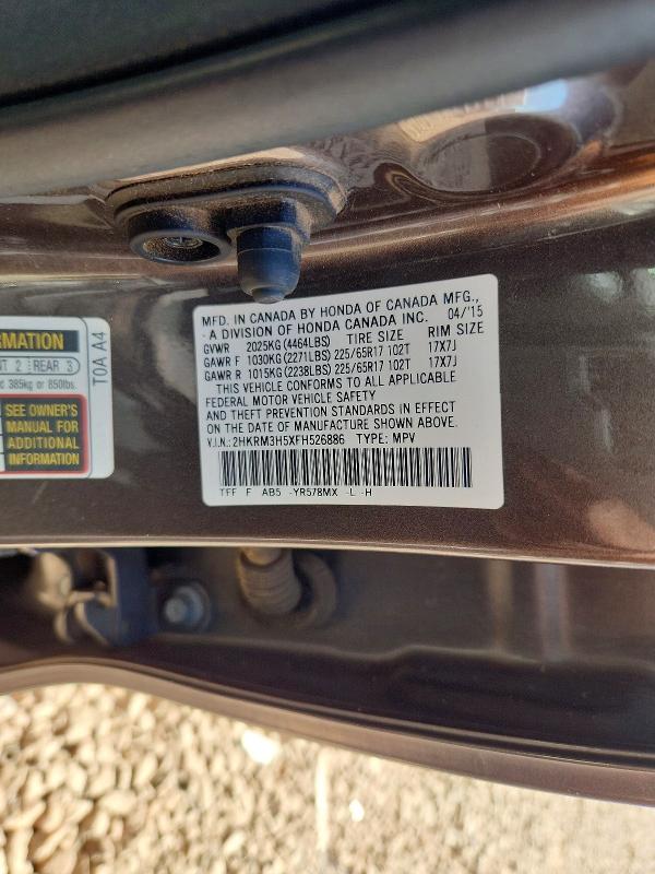 Продаж на аукціоні авто 2015 Honda Cr-v, vin: 2HKRM3H5XFH526886, номер лоту: 79294665