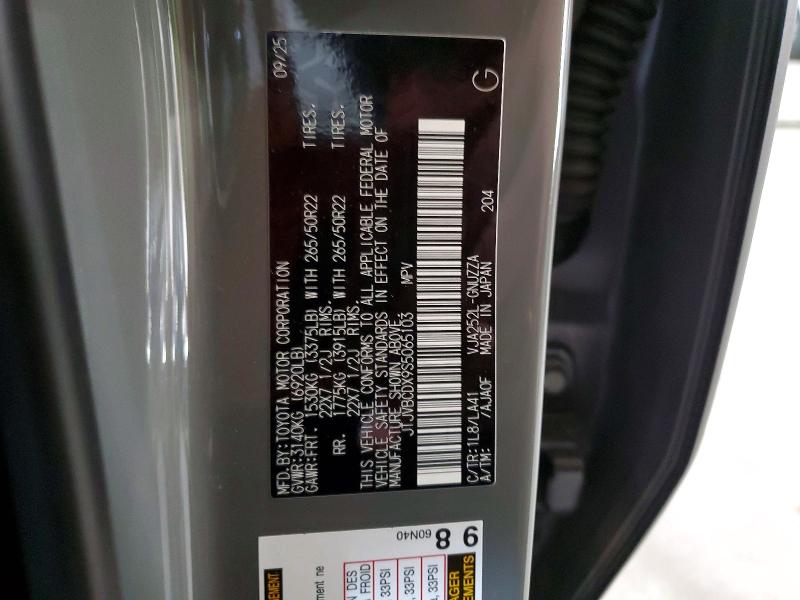 46932866 :رقم المزاد ، JTJVBCDX9S5065103 vin ، 2025 Lexus Gx 550 مزاد بيع