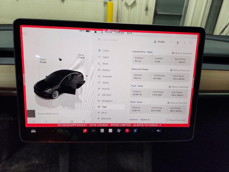 Auction sale of the 2023 Tesla Model 3, vin: 5YJ3E1EA0PF450247, lot number: 46726846