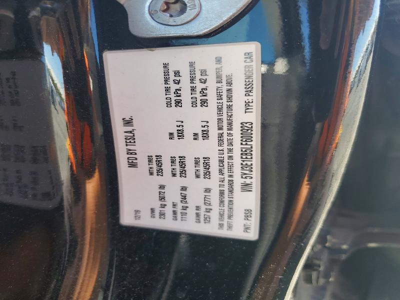 45751356 :رقم المزاد ، 5YJ3E1EB5LF600923 vin ، 2020 Tesla Model 3 مزاد بيع