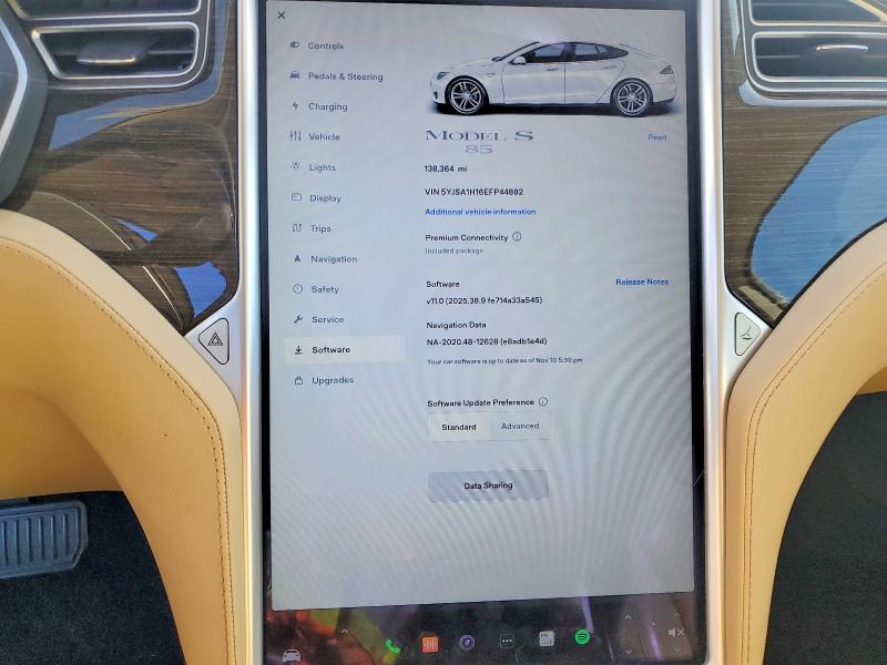 Aukcja sprzedaży 2014 Tesla Model S, vin: 5YJSA1H16EFP44882, numer aukcji: 46346046