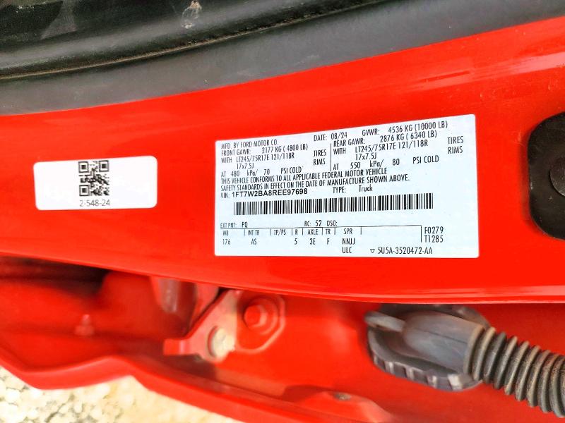 2024 Ford F250 მანქანა იყიდება აუქციონზე, vin: 1FT7W2BA8REE97698, აუქციონის ნომერი: 79924055