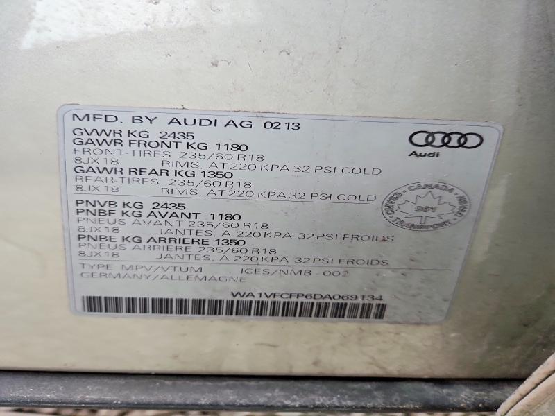 Aukcja sprzedaży 2013 Audi Q5 4dr Awd, vin: WA1VFCFP6DA069134, numer aukcji: 45585666