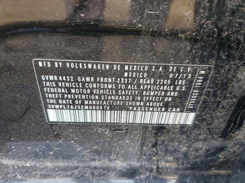 Aukcja sprzedaży 2014 Volkswagen Jetta, vin: 3VWPL7AJ3EM600518, numer aukcji: 46754836