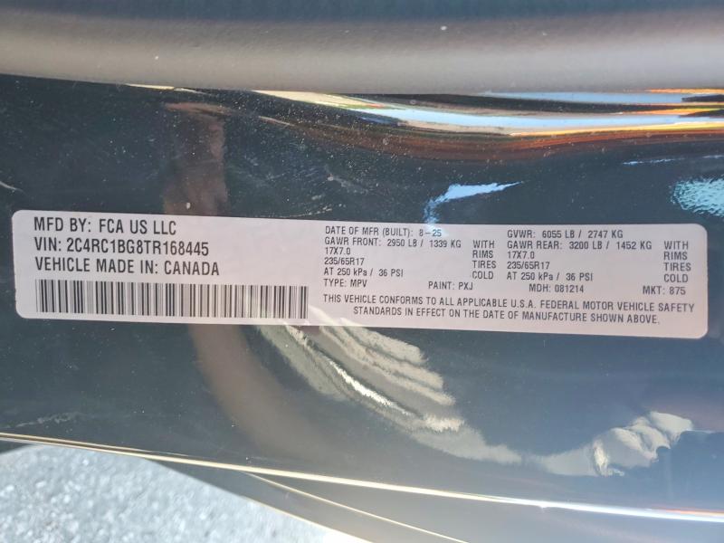 46630226 :رقم المزاد ، 2C4RC1BG8TR168445 vin ، 2026 Chrysler Pacifica مزاد بيع