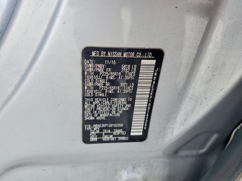 Aukcja sprzedaży 2016 Nissan Quest, vin: JN8AE2KP1G9152200, numer aukcji: 47717876