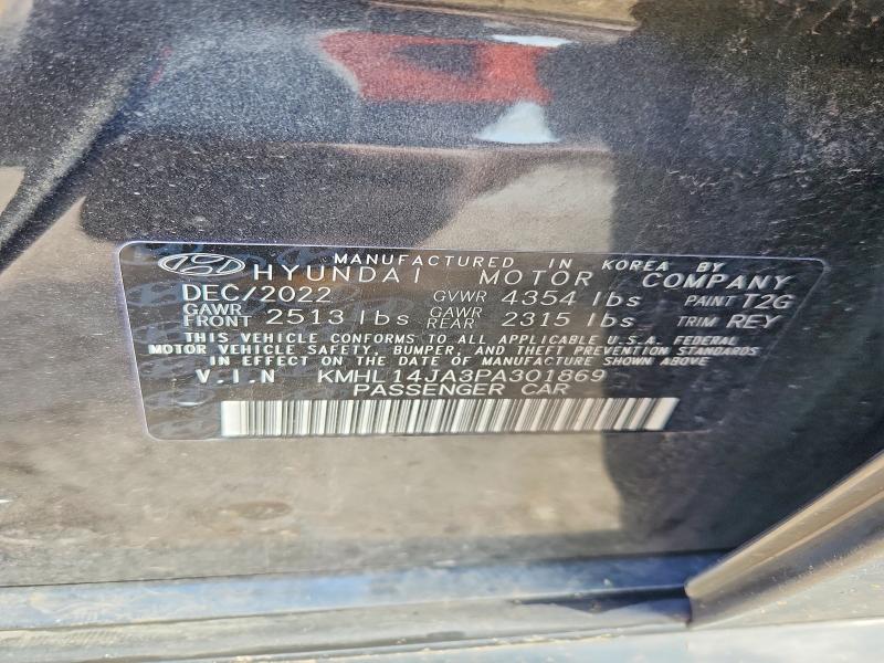 Продаж на аукціоні авто 2023 Hyundai Sonata, vin: KMHL14JA3PA301869, номер лоту: 42018946