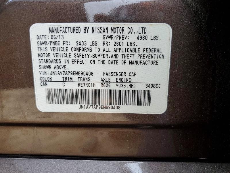 Aukcja sprzedaży 2014 Infiniti Q50 Hybrid, vin: JN1AV7AP9EM690408, numer aukcji: 79558755