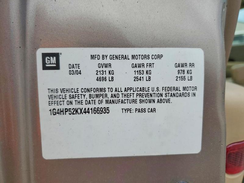 Aukcja sprzedaży 2004 Buick Lesabre, vin: 1G4HP52KX44166935, numer aukcji: 79040045