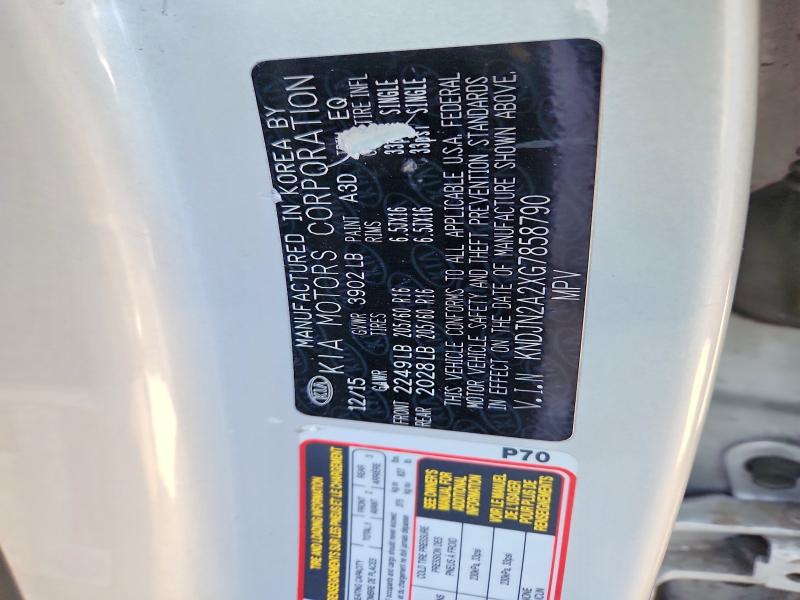 Aukcja sprzedaży 2016 Kia Soul, vin: KNDJN2A2XG7858790, numer aukcji: 79676385