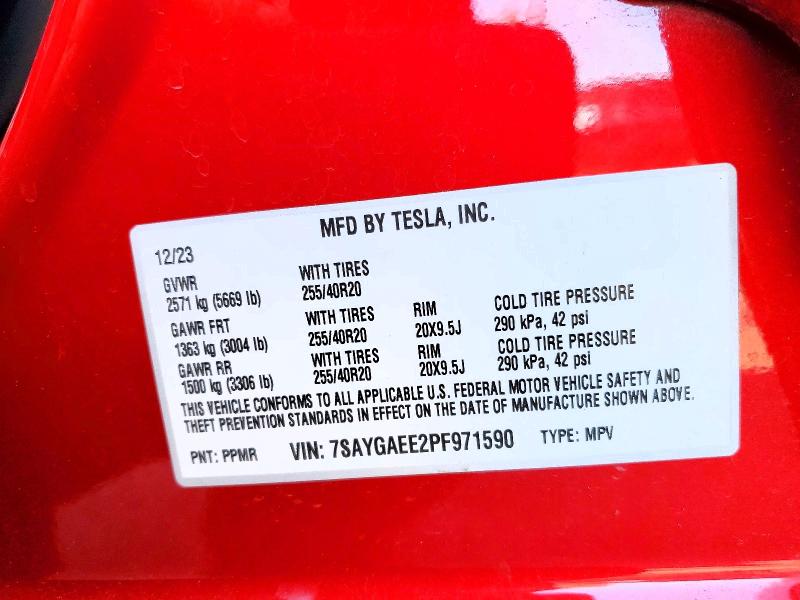 Aukcja sprzedaży 2023 Tesla Model Y, vin: 7SAYGAEE2PF971590, numer aukcji: 41806136