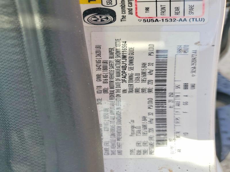 Aukcja sprzedaży 2018 Ford Fiesta, vin: 3FADP4BJ1JM116564, numer aukcji: 47002196