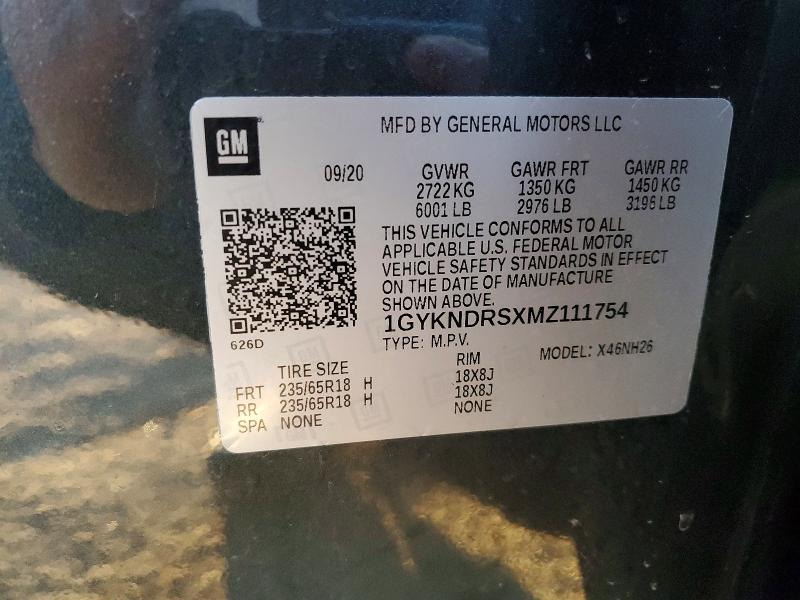 Aukcja sprzedaży 2021 Cadillac Xt5, vin: 1GYKNDRSXMZ111754, numer aukcji: 41740106