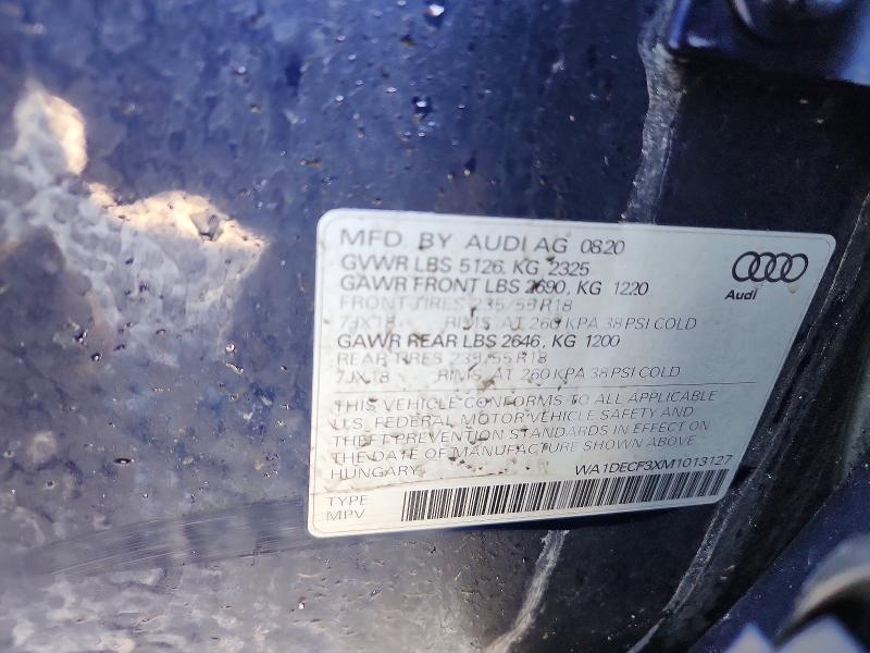 Aukcja sprzedaży 2021 Audi Q3, vin: WA1DECF3XM1013127, numer aukcji: 79278995