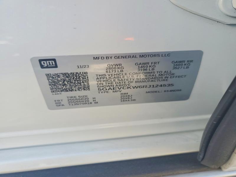 Aukcja sprzedaży 2024 Buick Enclave, vin: 5GAEVCKW6RJ124535, numer aukcji: 45515276