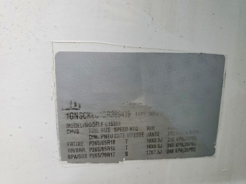 Aukcja sprzedaży 2016 Chevrolet Suburban, vin: 1GNSCKEC1GR389419, numer aukcji: 79437495