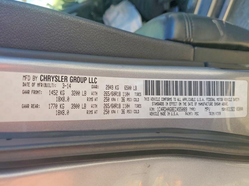 Aukcja sprzedaży 2014 Dodge Durango, vin: 1C4RDHAG8EC455089, numer aukcji: 46937496