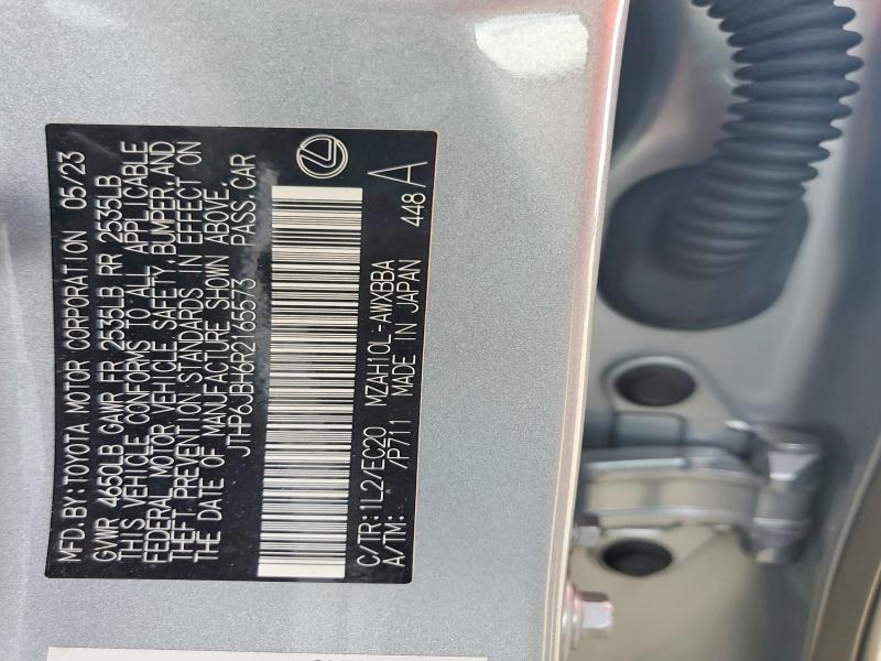 41953286 :رقم المزاد ، JTHP6JBH6R2165573 vin ، 2024 Lexus Ux 250h مزاد بيع