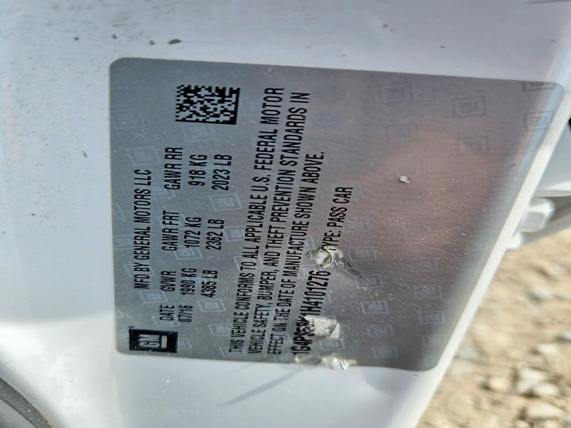 47416876 :رقم المزاد ، 1G4PS5SK1H4101276 vin ، 2017 Buick Verano مزاد بيع