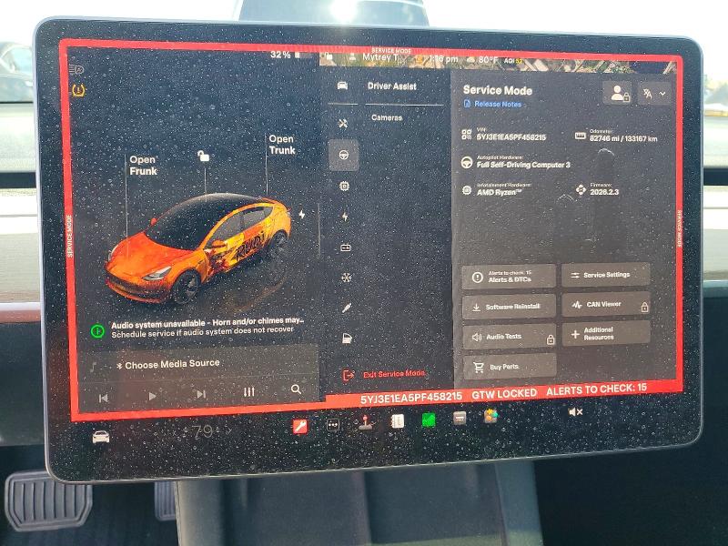 Продаж на аукціоні авто 2023 Tesla Model 3, vin: 5YJ3E1EA5PF458215, номер лоту: 79915185