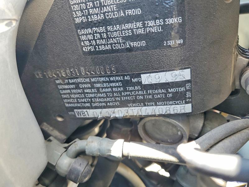 Продажа на аукционе авто 1996 Bmw R1100, vin: WB1041803T0440665, номер лота: 45654706