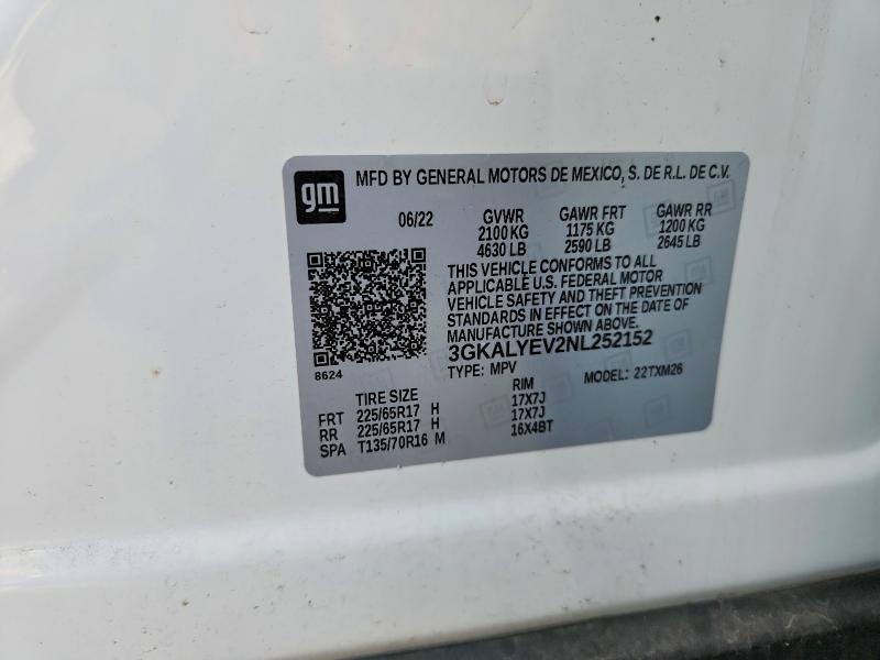 Продаж на аукціоні авто 2022 Gmc Terrain, vin: 3GKALYEV2NL252152, номер лоту: 79973835