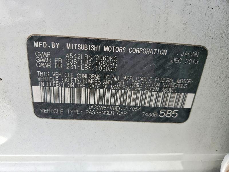 45866586 :رقم المزاد ، JA32W8FV8EU017054 vin ، 2014 Mitsubishi Lancer مزاد بيع