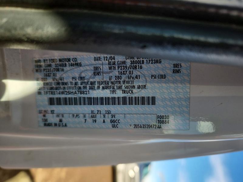 46764996 :رقم المزاد ، 1FTRE14W25HA78821 vin ، 2005 Ford Econoline مزاد بيع