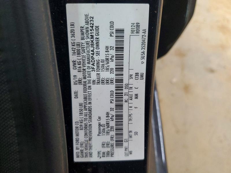 Продажа на аукционе авто 2019 Ford Fiesta, vin: 3FADP4AJ8KM154232, номер лота: 47189666