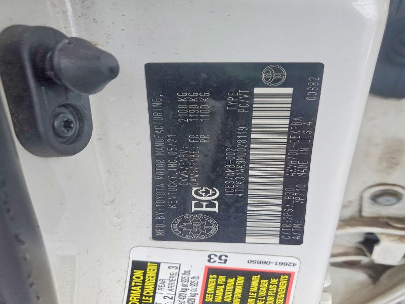 Aukcja sprzedaży 2021 Toyota Camry Xse Hybrid 4dr, vin: 4T1K31AK9MU028119, numer aukcji: 41715426