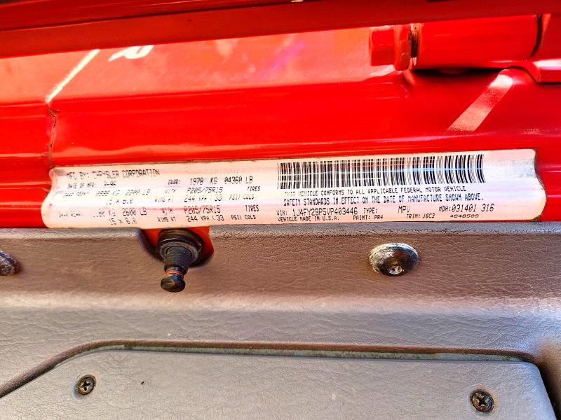 1997 Jeep Wrangler / Tj მანქანა იყიდება აუქციონზე, vin: 1J4FY29P5VP403446, აუქციონის ნომერი: 47294206