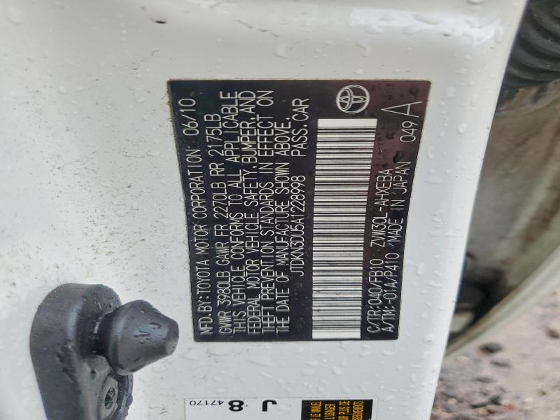 Продаж на аукціоні авто 2010 Toyota Prius, vin: JTDKN3DU5A1228998, номер лоту: 47103736
