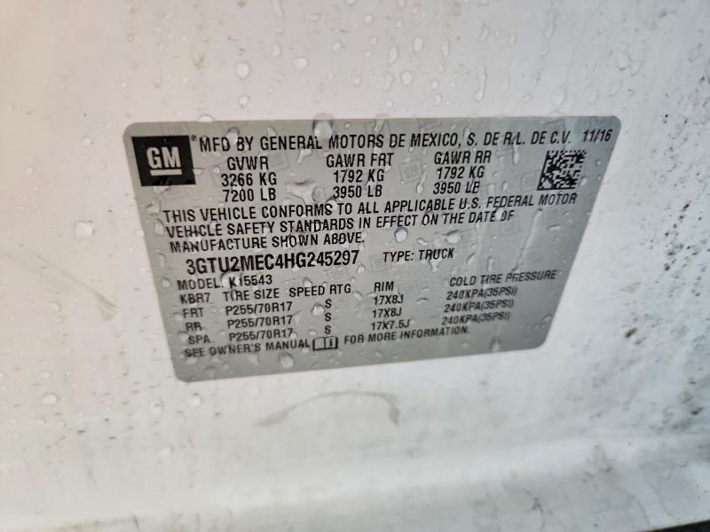 46366146 :رقم المزاد ، 3GTU2MEC4HG245297 vin ، 2017 Gmc Sierra مزاد بيع