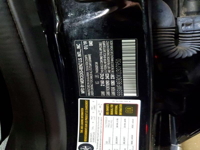Продаж на аукціоні авто 2019 Mercedes-benz C, vin: 55SWF8EB0KU307950, номер лоту: 46822336