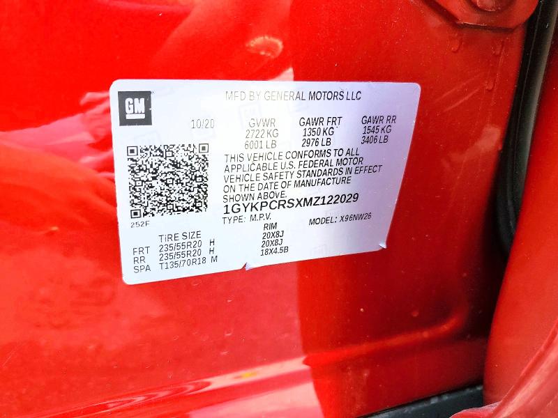 Продажа на аукционе авто 2021 Cadillac Xt6, vin: 1GYKPCRSXMZ122029, номер лота: 47025286