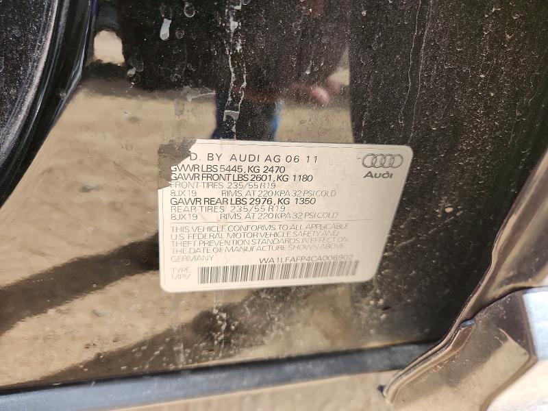Продаж на аукціоні авто 2012 Audi Q5, vin: WA1LFAFP4CA006902, номер лоту: 45883306