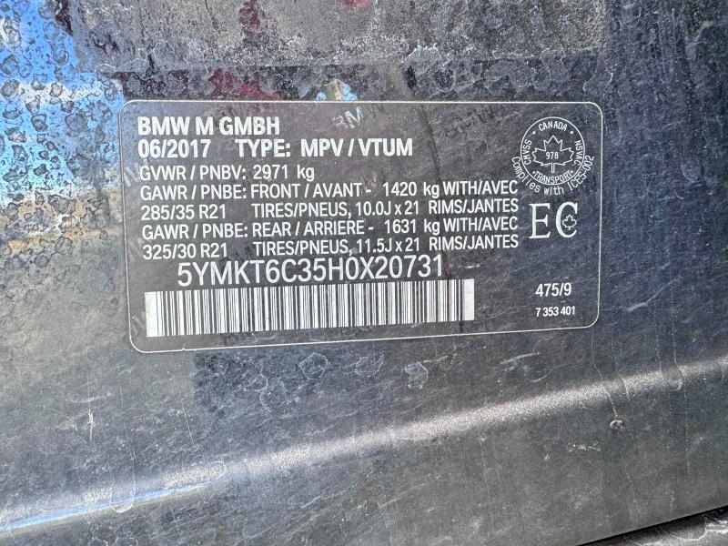 47871156 :رقم المزاد ، 5YMKT6C35H0X20731 vin ، 2017 Bmw X5 مزاد بيع
