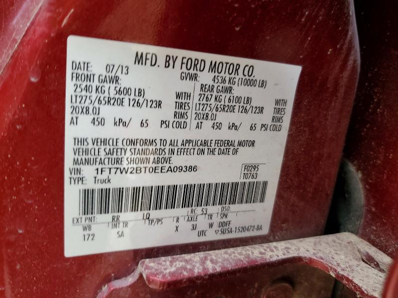 Aukcja sprzedaży 2014 Ford F250, vin: 1FT7W2BT0EEA09386, numer aukcji: 79826155