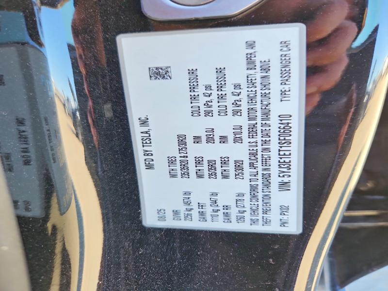 Продажа на аукционе авто 2025 Tesla Model 3, vin: 5YJ3E1ET1SF066410, номер лота: 47308716