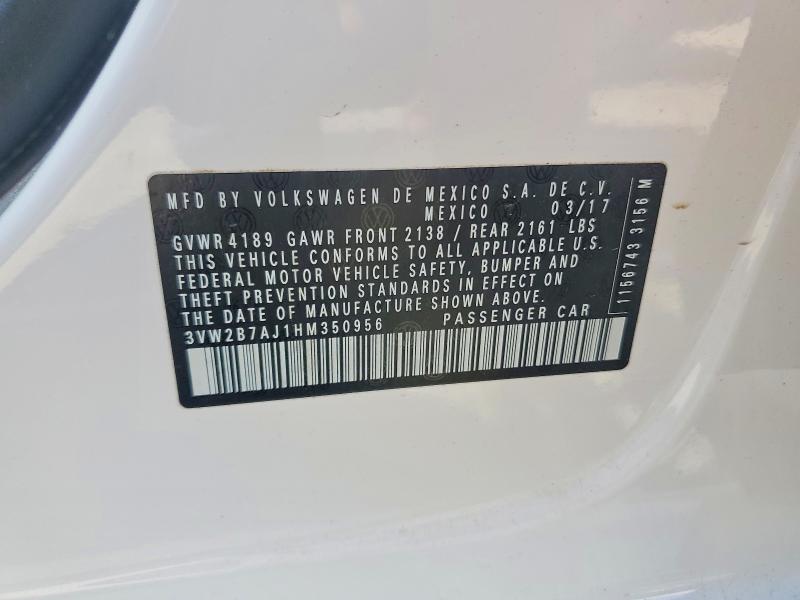 Aukcja sprzedaży 2017 Volkswagen Jetta, vin: 3VW2B7AJ1HM350956, numer aukcji: 79692985