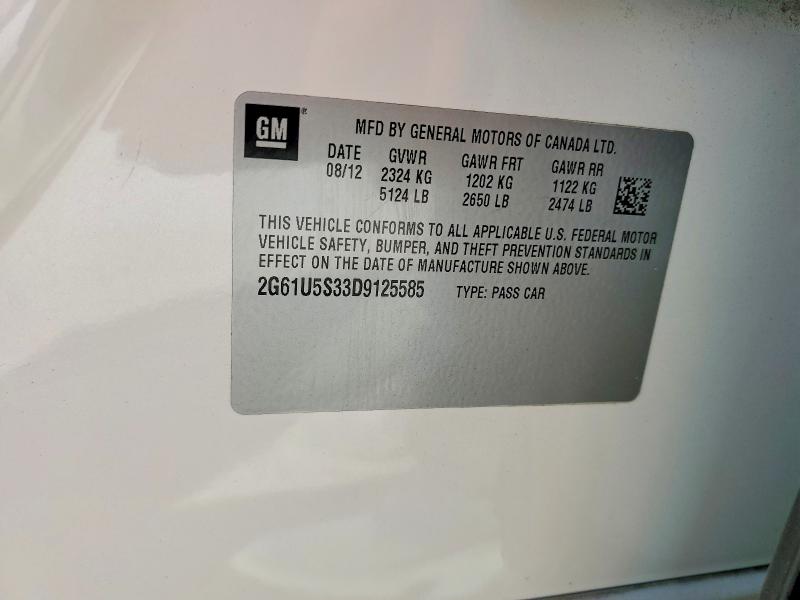 Aukcja sprzedaży 2013 Cadillac Xts, vin: 2G61U5S33D9125585, numer aukcji: 79025155