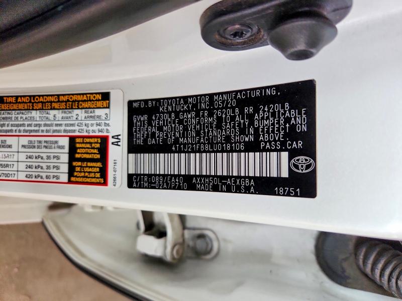 Продажа на аукционе авто 2020 Toyota Avalon Hybrid, vin: 4T1J21FB8LU018106, номер лота: 48255166