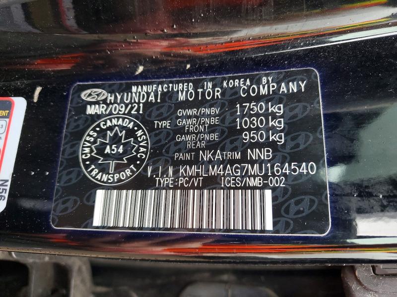 Aukcja sprzedaży 2021 Hyundai Elantra, vin: KMHLM4AG7MU164540, numer aukcji: 47179986