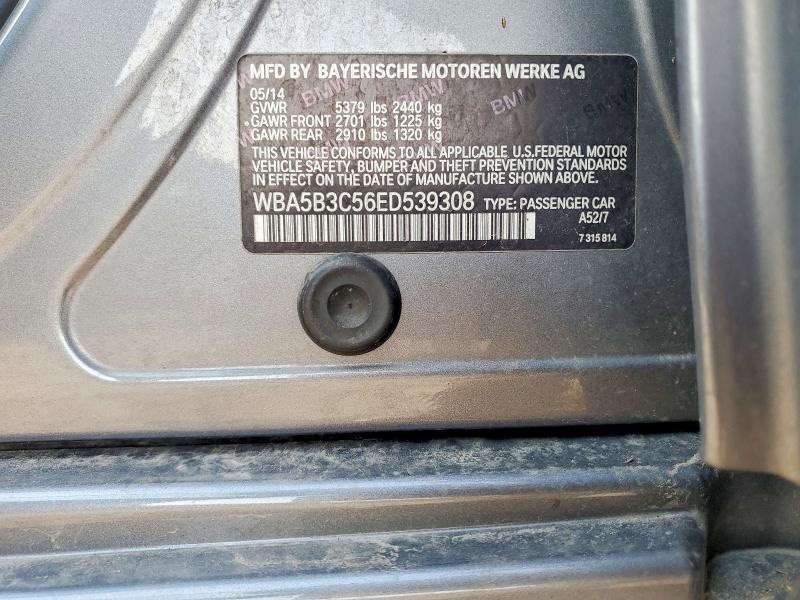 2014 Bmw 535 მანქანა იყიდება აუქციონზე, vin: WBA5B3C56ED539308, აუქციონის ნომერი: 46700336