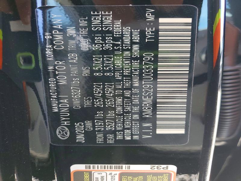 Продажа на аукционе авто 2026 Hyundai Palisade, vin: KM8RMES29TU033790, номер лота: 45783626