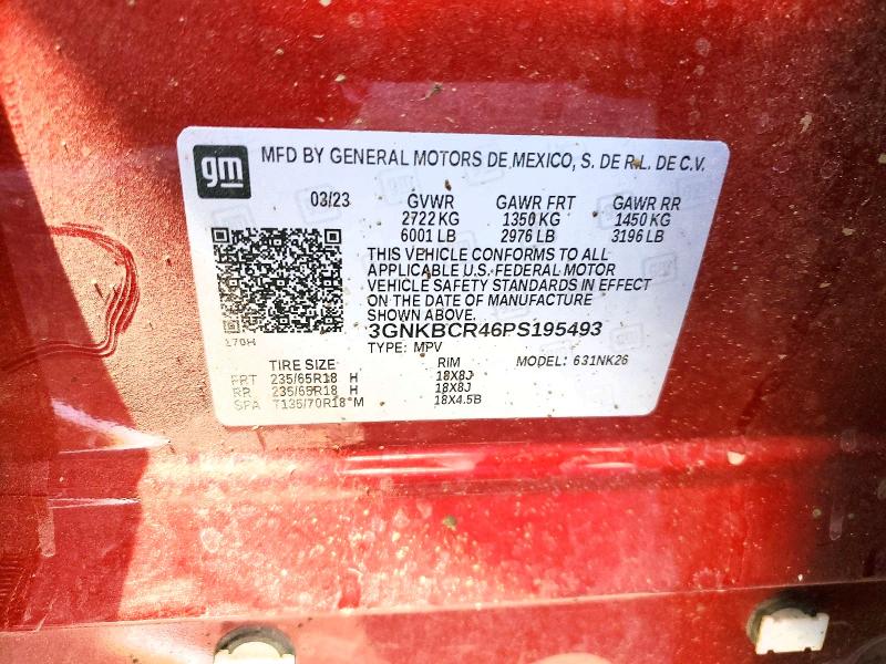 2023 Chevrolet Blazer მანქანა იყიდება აუქციონზე, vin: 3GNKBCR46PS195493, აუქციონის ნომერი: 46468336